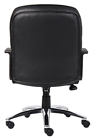 Boss Office Products Overstuffed Ergonomic Vinyl Mid Back Chair
