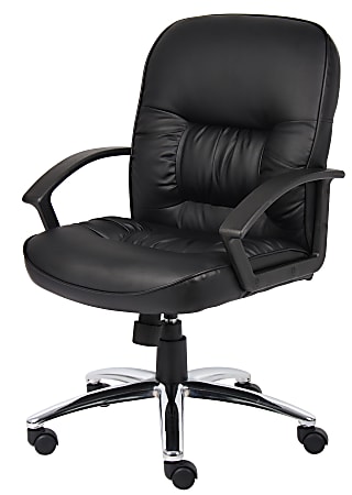 Overstuffed top office chair
