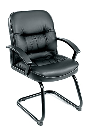 Boss Office Products Overstuffed LeatherPlus™ Bonded Leather