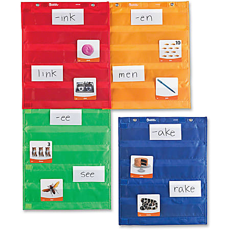 Learning Resources Magnetic Pocket Chart Squares 17 x 14 Multicolor Pre ...