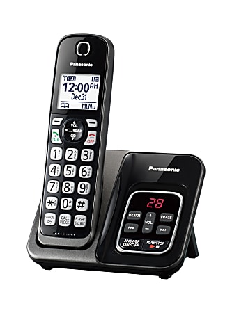 Panasonic® Cordless Telephone With Digital Answering Machine, KX-TGD630M