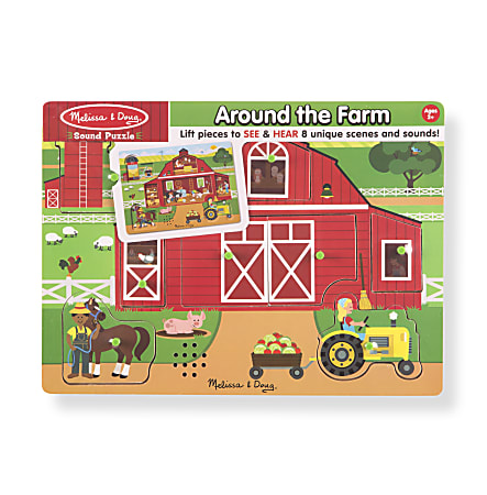 Melissa & Doug Around The Farm Sound Puzzle, Pre-K - Kindergarten