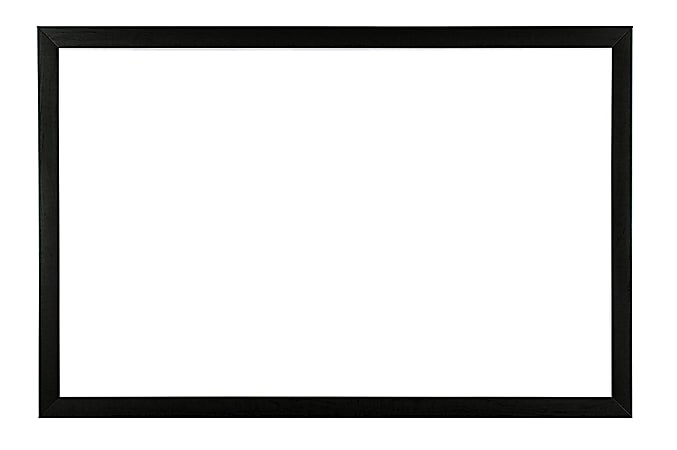 U Brands Magnetic Dry-Erase Whiteboard, 23" x 35", Black Wood Frame