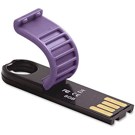 Verbatim 8GB Micro Plus USB Flash Drive - Violet - 8GB - Violet - 1 Pack - Rugged Design, Password Protection, Dust Proof, Water Resistant"