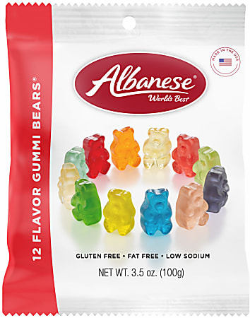 Albanese Candy Gummies, 12 Flavor Gummi Bears, 3.5 Oz