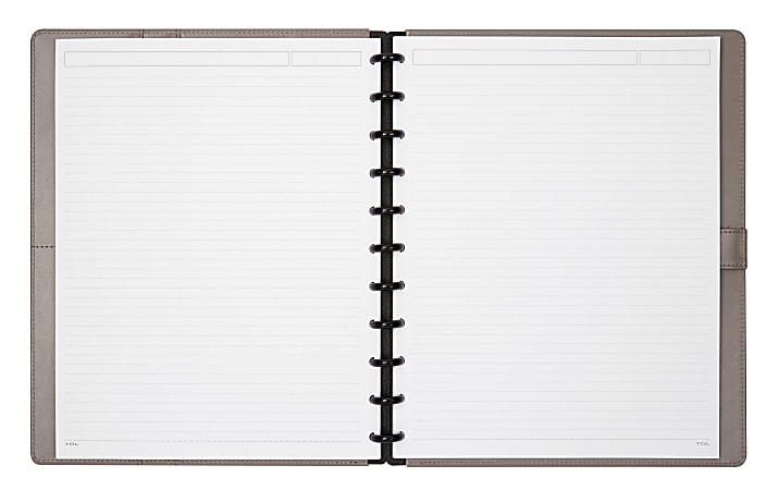 TUL Discbound Notebook Letter Size Leather Cover Narrow Ruled 120 Pages for sale online 