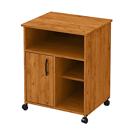 South Shore Axess Laminate Printer Cart On Wheels, Country Pine