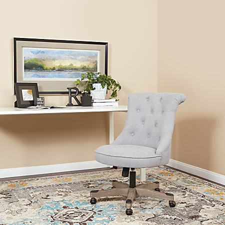 Office Star Hannah Tufted Office Chair FogGray Office Depot