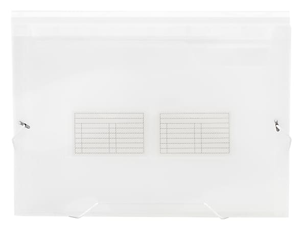 Office Depot® Brand Plastic File, 13 Pocket, Expansion 3-1/2", 8 1/2" x 11", Letter, Clear, Pack of 1