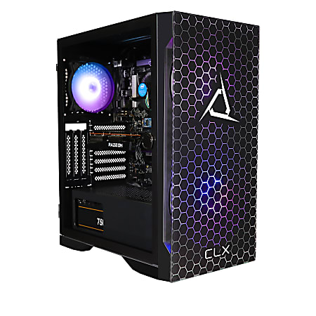 CLX SET TGMSETRXH1621BM Gaming Desktop PC, Intel® Core™ i7, 16GB Memory, 2TB Hard Drive/500GB Solid State Drive, Windows® 10 Home