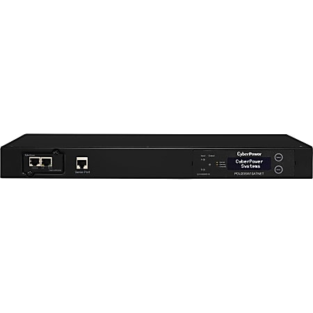 CyberPower PDU20SW10ATNET 100 - 120 VAC 20A Switched ATS PDU - 10 Outlets, 10 ft, 2 x NEMA 5-20P, Horizontal, 1U, LCD, 3YR Warranty