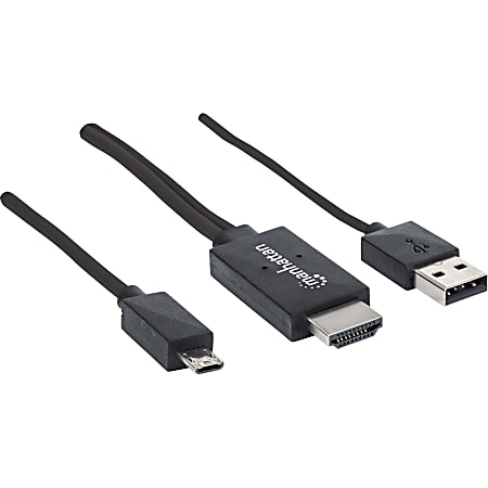 Manhattan Micro-USB 11-pin to HDMI, with USB type-A power