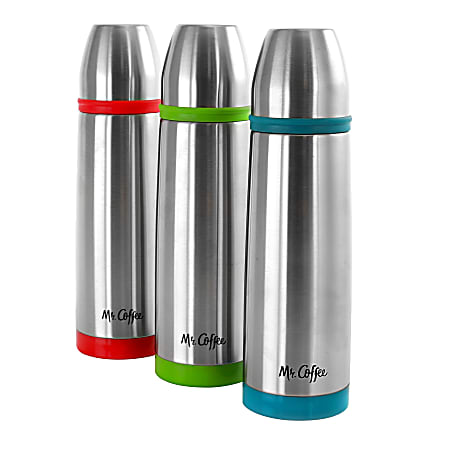 Mr. Coffee Altona 3-Piece Stainless-Steel Thermal Travel Bottle