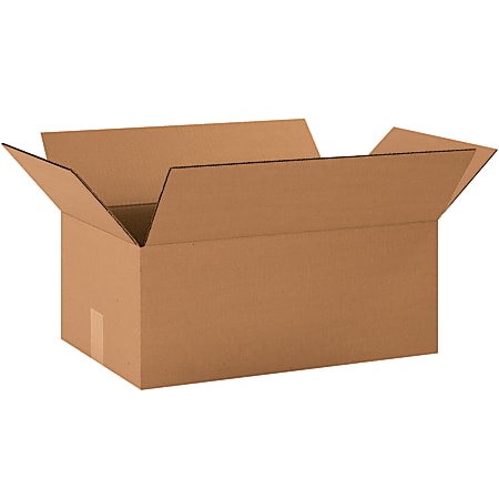 Partners Brand Corrugated Boxes, 7"H x 12"W x 19"D, 15% Recycled, Kraft Brown, Bundle Of 25