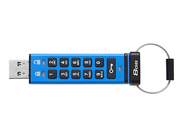 Kingston DataTraveler 2000 - USB flash drive - encrypted - 8 GB - USB 3.1 Gen 1