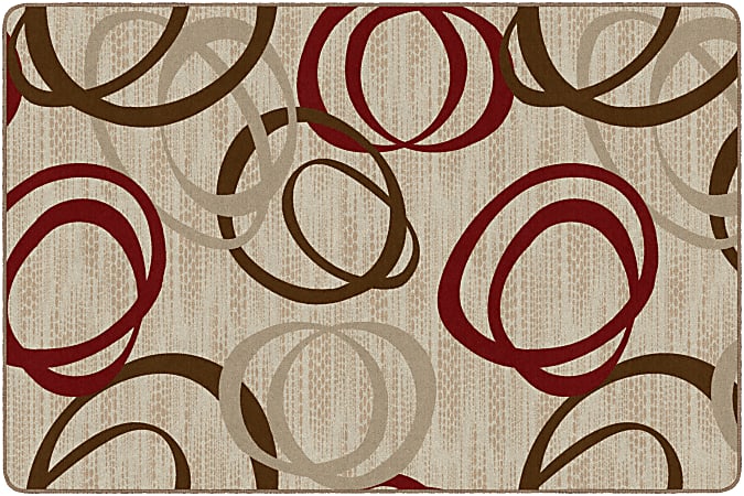 Flagship Carpets Printed Rug, Duo, 6'H x 9'W, Pearl