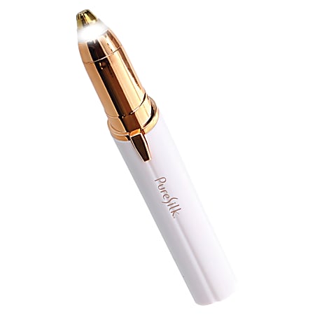 PURE SILK Eyebrow Hair Remover, 4-1/4" x 3/4" x 1/2", White