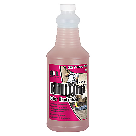 Hospeco Nilium® Water Soluble Neutralizer, 1 Qt, Red Clover Tea, Pack Of 6 Bottles