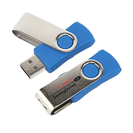 EP Memory Capless Wave USB 2.0 Flash Drive, 8GB, Blue