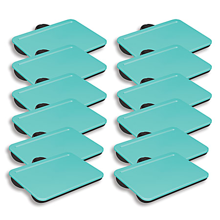 LapGear Compact Lap Desks, 2" x 13-3/4" x 10", Aqua Sky, Pack Of 12 Desks