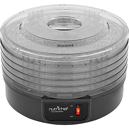 NutriChef Multi-Tier Electric Food Dehydrator PKFD14BK - Fruit, Vegetables, Fish, Poultry, Meat