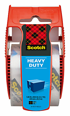 Scotch® Heavy Duty Shipping Packing Tape, 1 7/8" x 800", Black