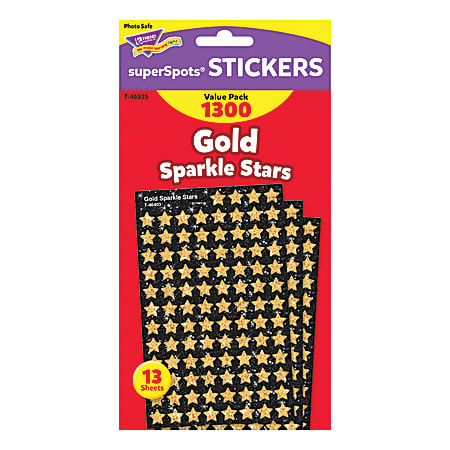Sparkle Stars Self-adhesive Trend Gold Sparkle Stars Supershapes Stickers 