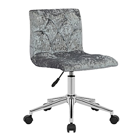 Glamour Home Amali Office Chair, Silver Gray