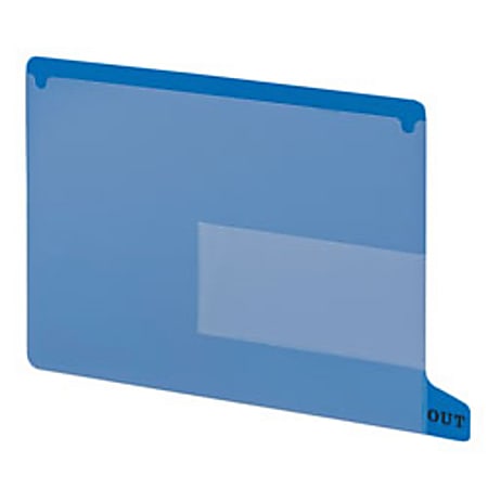 Smead® Durable Poly End-Tab Out Guides, Letter Size, Blue, Pack Of 25