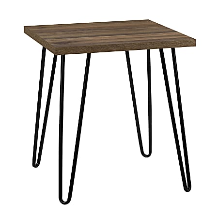 Ameriwood™ Home Owen Retro End Table, Square, Walnut/Black