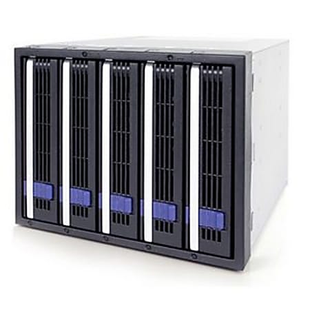 Icy Dock MB455SPF-B 5 Bays SATA II Enclosure - 5 x 3.5" - 1/3H Front Accessible Hot-swappable - Internal - Black