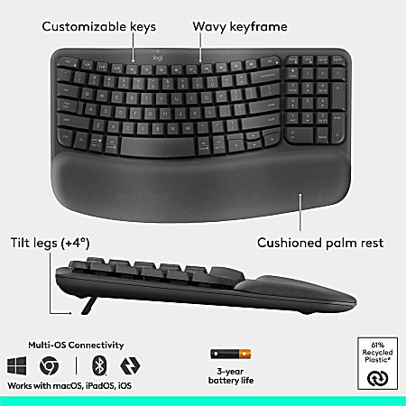 Logitech Logitech Wave Keys And Lift Co 920013610 - Office Depot