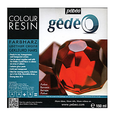 Pebeo Gedeo Color Resin, Amber, 750 mL