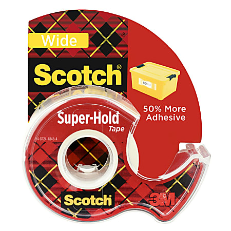 Scotch® Super-Hold Wide Tape With Dispenser, 1-1/2” x