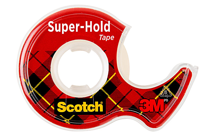 Scotch® Super-Hold Wide Tape With Dispenser, 1-1/2” x 650”, Clear