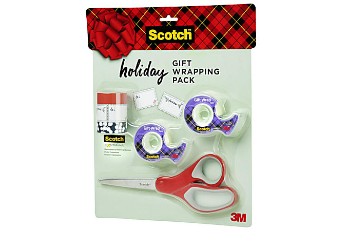 Scotch Holiday Gift Wrapping Tape Pack Multicolor - Office Depot