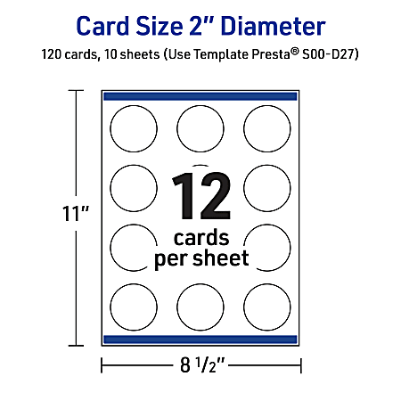 Avery Print To The Edge Cards With Sure Feed S00 D27 PRMWC10 2 Round