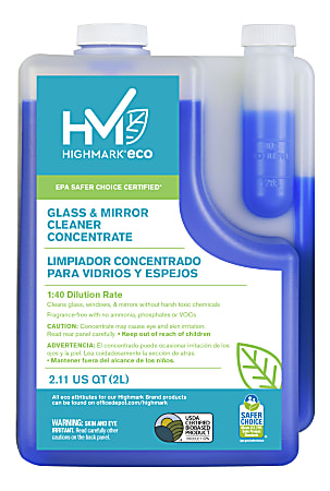 Highmark® ECO Glass And Mirror Cleaner Concentrate, 2 Liter