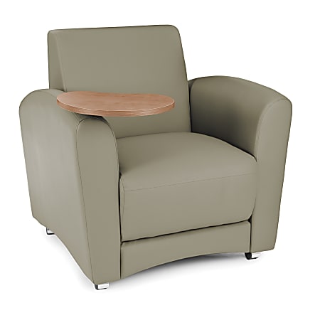 OFM Interplay-Series Single-Tablet Chair, 33"H x 43"W x 32"D, Taupe/Bronze