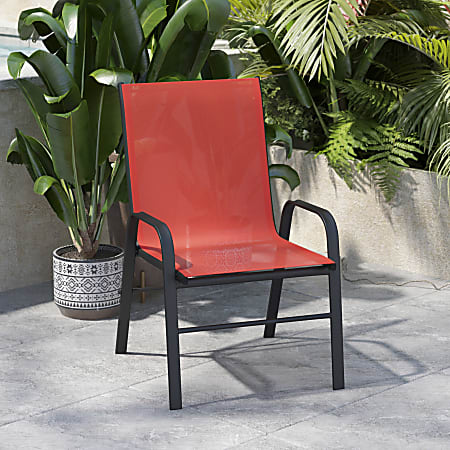 Flash Furniture Brazos Series Outdoor Furniture Stack Chairs