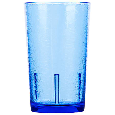 Cambro Del Mar Styrene Tumblers, 12 Oz, Sapphire Blue, Pack Of 36 Tumblers