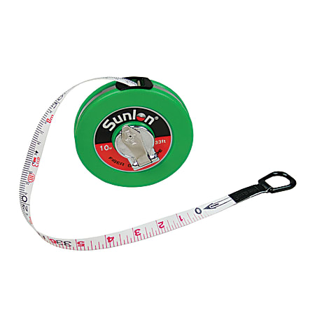 Learning Advantage Fiberglass Wind-Up Tape Measures, 33', Green, Pack Of 2