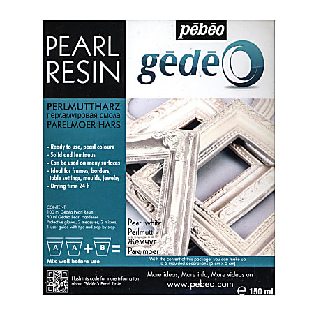 Pebeo Gedeo Pearl Resins, Pearl White, 150 Ml