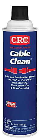 CRC Cable Clean® High Voltage Splice Cleaner, 20 Oz Can, Case Of 12