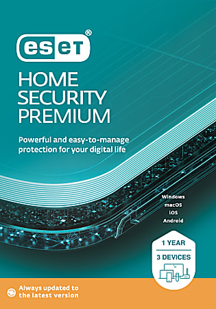 ESET Home Security Premium, For 3 Devices, PC/Mac, Product Key/Download