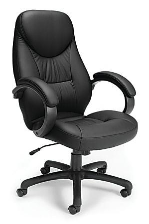 OFM Stimulus High-Back Chair, Black/Silver