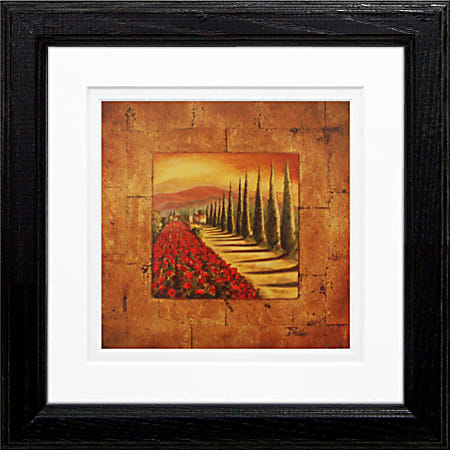 Timeless Frames Supreme Framed Landscape Artwork, 8" x 8", Black, Bella Tuscana I