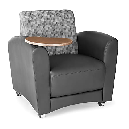 OFM Interplay-Series Single-Tablet Chair, 33"H x 43"W x 32"D, Nickel/Black/Bronze