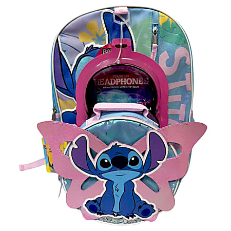Disney Lilo & Stitch 3-Piece Backpack Set, Blue