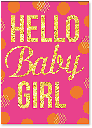 Viabella New Baby Girl Greeting Card, 5" x